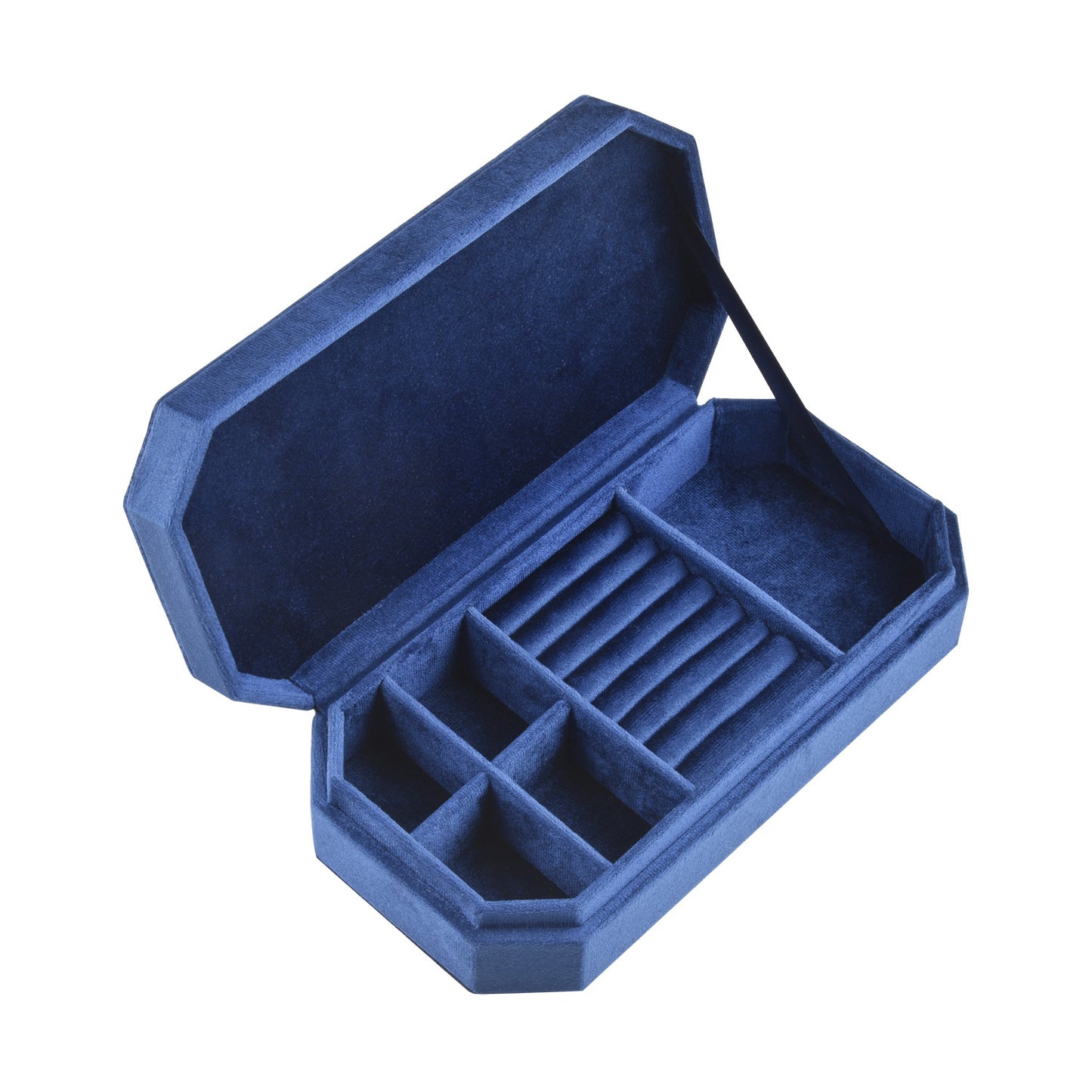 Velvet Travel Jewelry Box | Compact Small Portable Jewellery Storage Case for Rings Earrings Women
