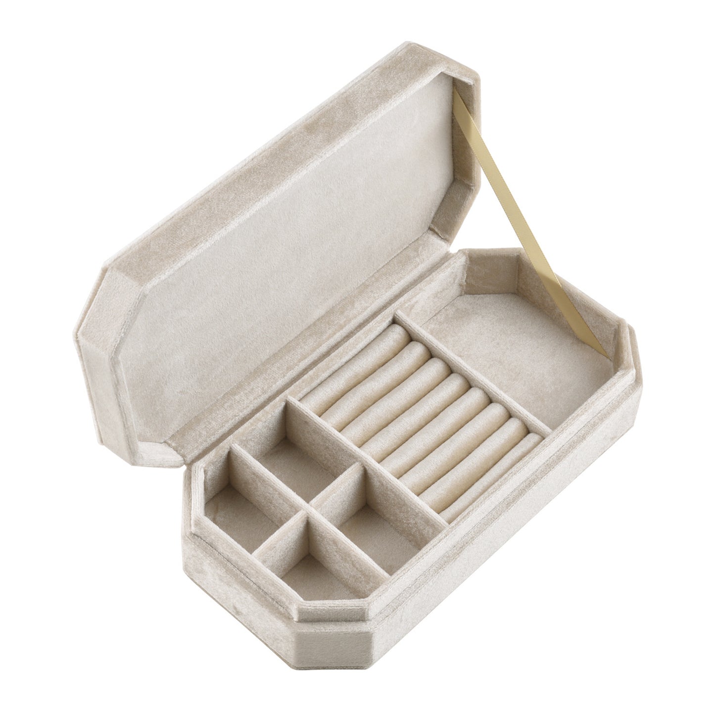 Velvet Travel Jewelry Box | Compact Small Portable Jewellery Storage Case for Rings Earrings Women