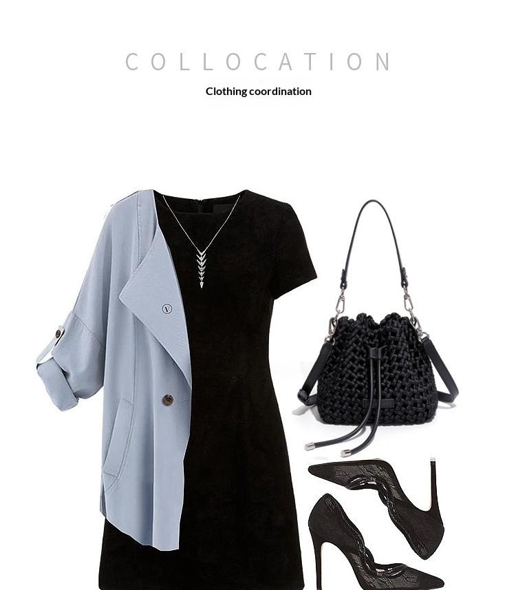 Woven Neoprene Crossbody Bucket Bag – Lightweight Drawstring Tote for Daily Casual Travel