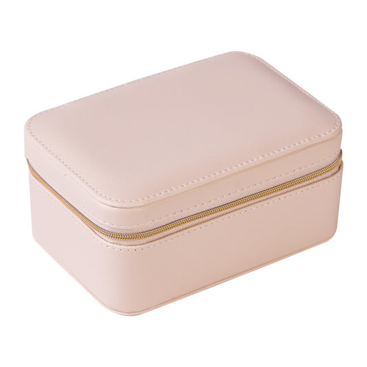 PU Leather Travel Jewelry Box Double Layer Jewelry Organizer