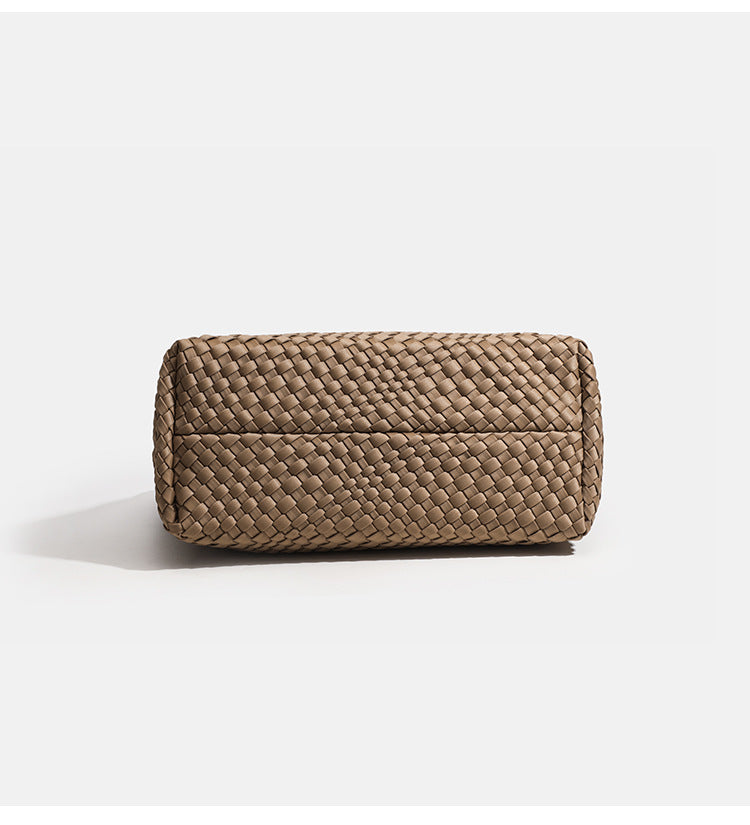 Woven Neoprene Tote Bag with Matching Clutch –&nbsp; 2-Piece Handbag Set