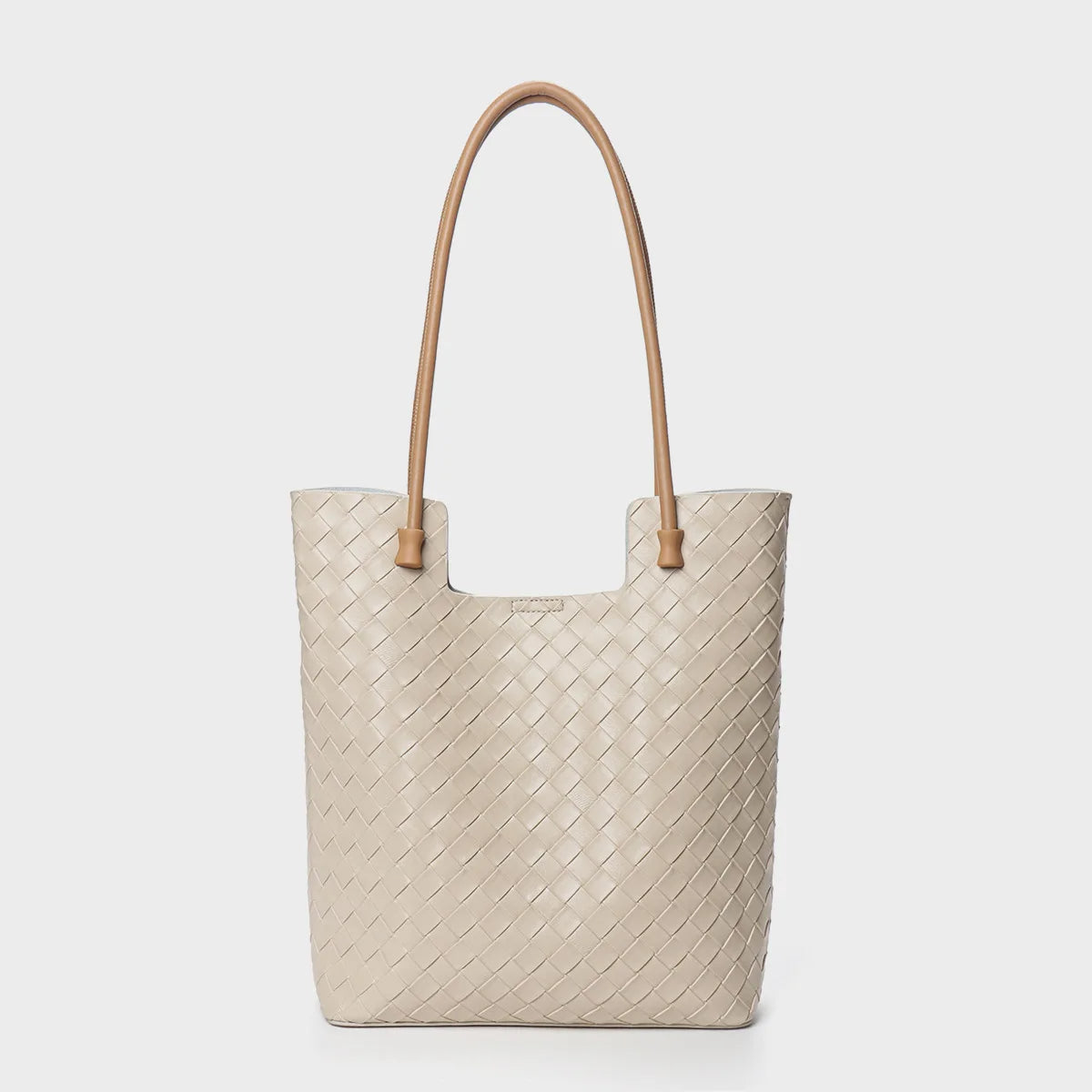Timeless Style: Genuine Leather Woven Handbag for Modern Women